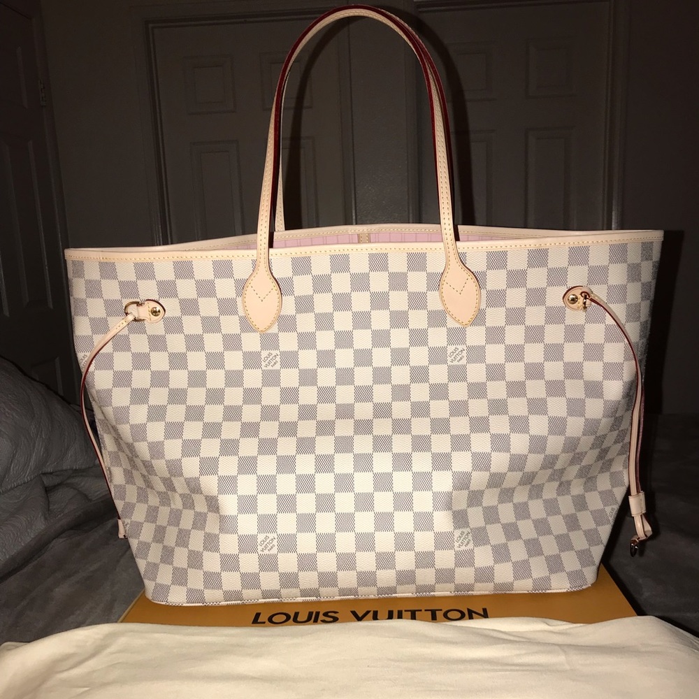 💯Authentic Louis Vuitton Damier Azur NeverfullGM